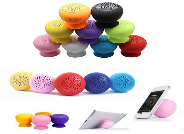 BTS06 Altoparlanti impermeabili per il regalo per la testa di funghi da bagno Mini altoparlanti Mini con la mano di aspirazione Chiamata Bluetooth 7890126