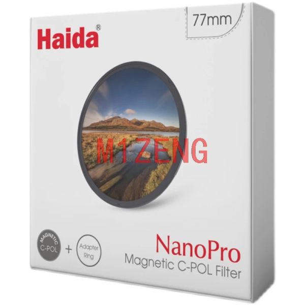 Zubehör Haida Nanopro Magnetic Cpl Ölfärbung wasserdichte Beschichtung K9 -Objektivfilter mit Adapter für 52 55 58 67 72 77 82 DSLR -Kamera