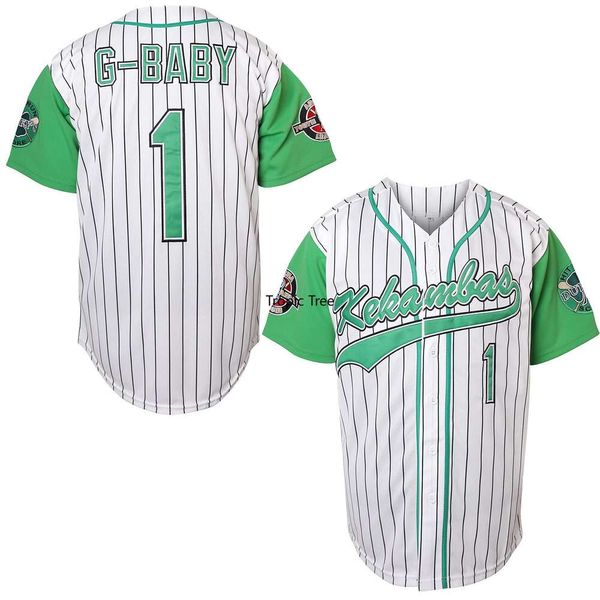 Ruao maschi maschile g-baby g-baby hardball jersey 1 jarius evans da baseball jersey camicia da uomo cosplay cosplay tutti cuciti maschile maschile s-xxxl bianco