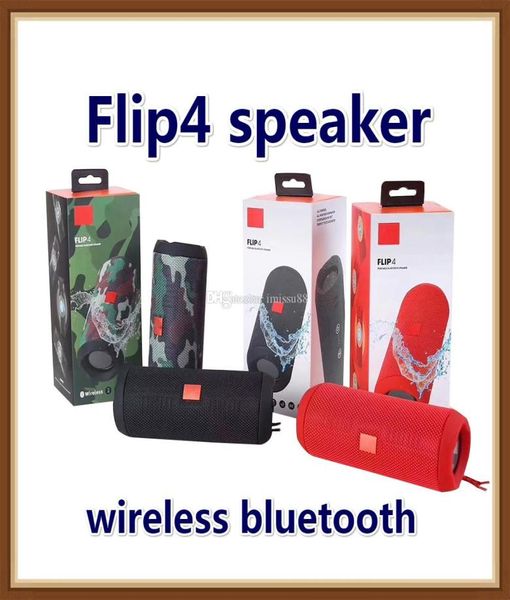 2019 Flip 4 altoparlanti bluetooth wireless portatile Flip4 Audio Waterproof Bluetooth Speakers supporta più giocatore subwoofer veloce 7202181