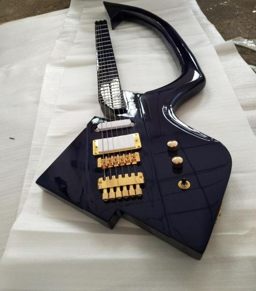 Süper Nadir Prens Jerry Auerswald Tasarlanmış Benzersiz C Elektro Gitar Tremolo Köprüsü Altın Donanım Çok Renk Mevcut 8509645