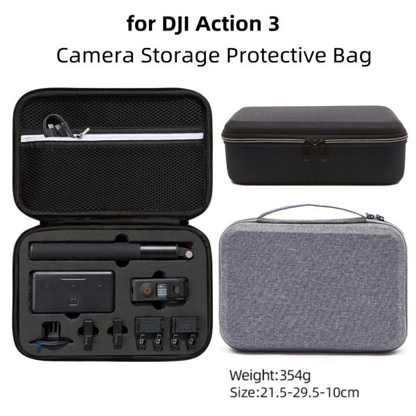 Telecamere per DJI Action 3 Supporto per saccheggio di stoccaggio Custodia per DJI Osmo Azione 3 Azione Casa di protezione Accessorio per la telecamera