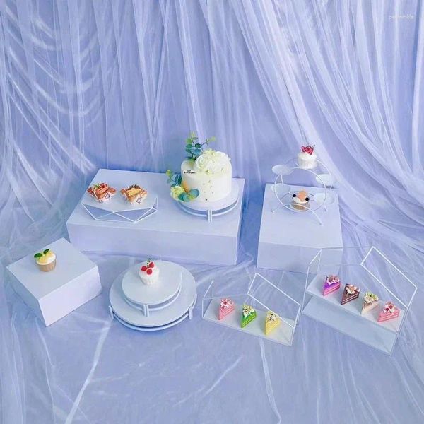 Partyversorgungen 10pcs Buffet Dessertplatten Sandwich Cookie Rack Geburtstag Cupcake Stand Baby Süßigkeiten Tisch Mittelstücke Dekoration