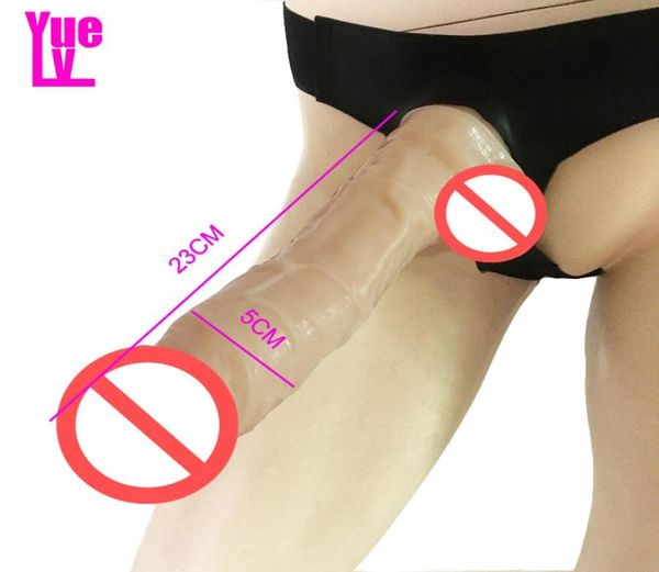 Yuelv 9 polegadas Strap no vibrador enormes produtos sexuais realistas de vibrador para mulheres lésbicas strapon pênis artificial brinquedos sexuais adultos B2546879