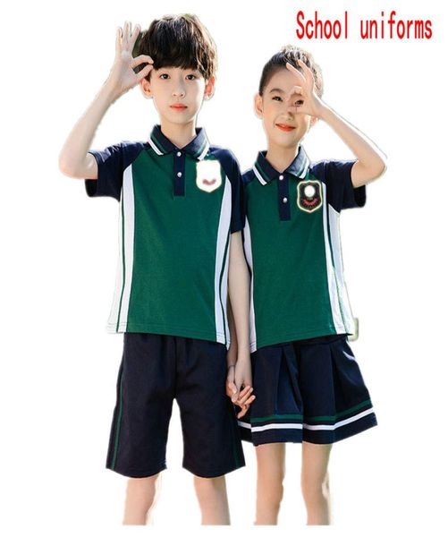 Розничная индивидуальная детская спортивная костюма Children England Boy Girl Girl с коротким рукавом 2pcs set начальной школы дизайнерская одежда для одежды Set7102124