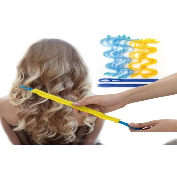 Rulli per capelli 30 cm Magic Garler Magic Portable 12 pezzi bastoncini a rulli per acconciatura resistenti strumenti di styling di arricciatura di bellezza per la consegna calare pr otxpz