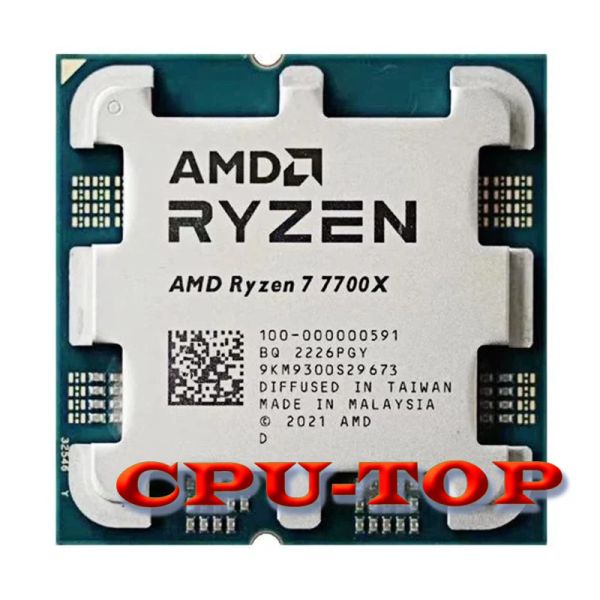 CPUS AMD RYZEN 7 7700X R7 7700X 4,5 ГГц 8CORE 16THREAD CPU Процессор 5NM L3 = 32M 10000000000591 SOCKET AM5 без вентилятора