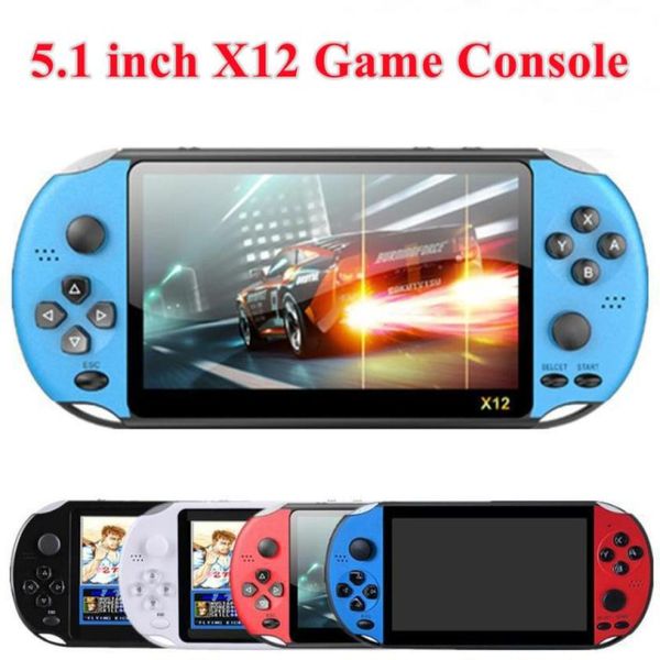 X12 Jogador portátil Jogador de Handheld 8 GB de Memória Consoles Portáteis de Video com Tela colorida de 51 polegadas Suporte TF Card 32 GB MP3 MP4 P6448257