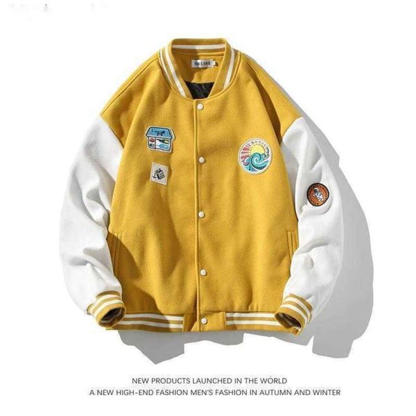 Hip Hop Jacke 2022SS Japan Baseball Uniform übergroß