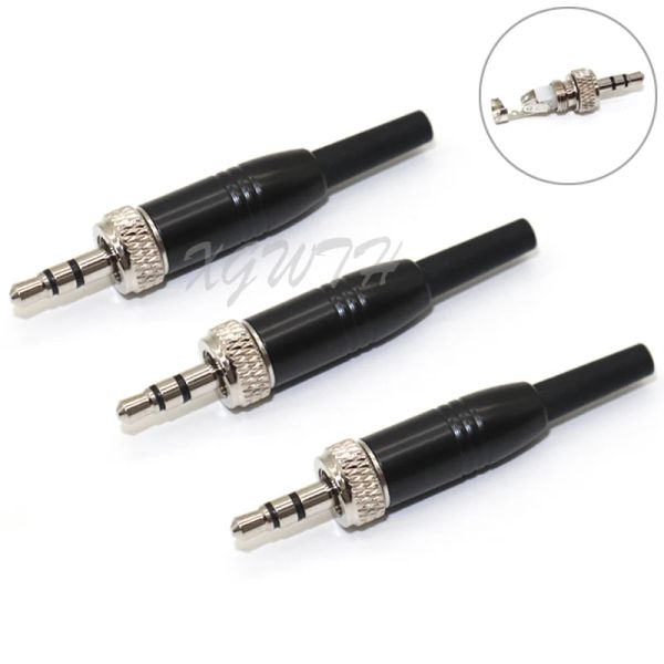 Accessori 1/8 3,5 mm Blocco maschio Stereo Adattatore Adattatore Adattatore Microfono per Sennheiser Sony Auricolare Tie Clip Lavalier Mics Microfono Fai da te