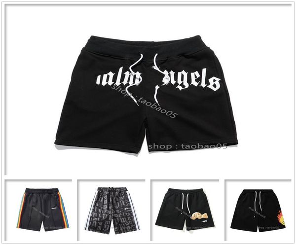 Angel Men Shorts Mulheres calças quentes de alta qualidade de decapitada de lã de urso Hip Hop Rua Loose Bordado de praia Carta de carta Plus Tamanho A027861538