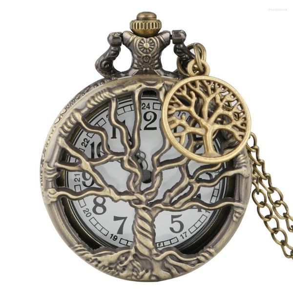 Orologi tascabili orologi in quarzo vintage con collana cavo salvavita design arabo numerale quadrante a ciondolo orologio da regalo antico uomo donna donna