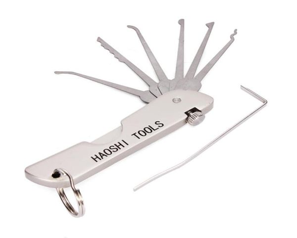 Top -Qualität Haoshi Jackknife 6 Haken Picks 6in1 Haushalt Lockpick Set Professionelles Schlosser Tool Geschenkbox7908653