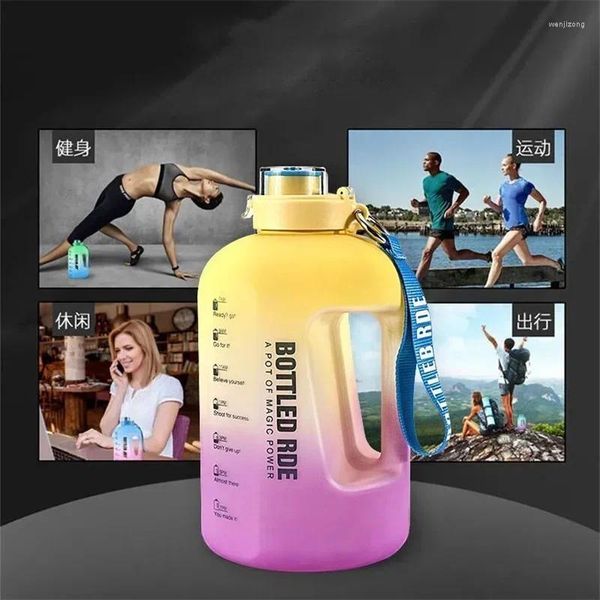 Wasserflaschen Tritan umweltfreundlicher Cup Outdoor Fitness Sportspeicher 2500 ml Getränke PP Materialflasche Drop Shopping J192