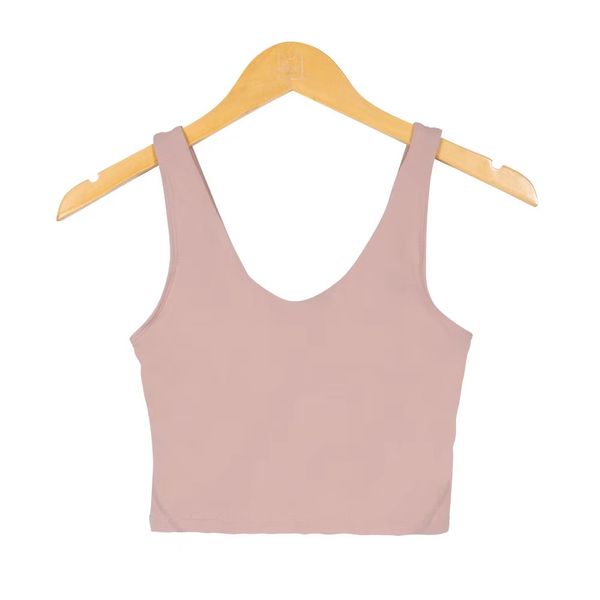 Ll alinhamento alinhado top u bra yoga roupa mulher mulher verão camiseta sólida tops sexy tops sem mangas colete de moda feminina feminino lingerie 18 cores bralette