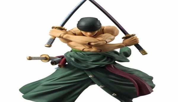 Anime One Piece Roronoa Zoro Statue Battle Version PVC Action Model Collection Cooler Stunt -Figur Spielzeug 18CM7948459