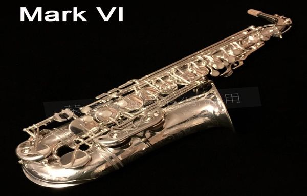 Mark VI di alta qualità VI 1958 Copia placcata in argento saxophone Alto 99 EB EB E Flat SAX3147789