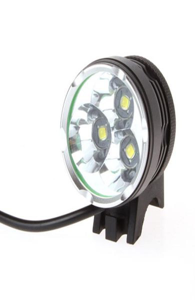 4000 Lumen 3x T6 LED -Scheinwerfer 3T6 Scheinwerfer Fahrradfahrradlicht wasserdichtes Taschenlicht + 6400 mAH Akku kostenloser Versand1328562