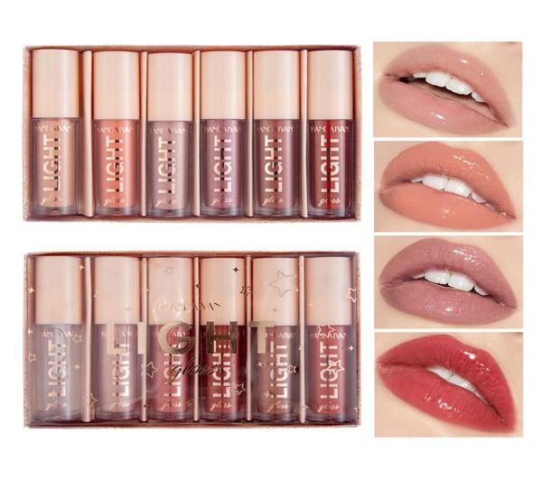 Lip Gloss 6PCSBox High Shine Conjunto de maquiagem Wet Diamond Shimmer Lipgloss TINT IMPRESSÃO DIA LIQUIDA LIQUISTO LIQUES