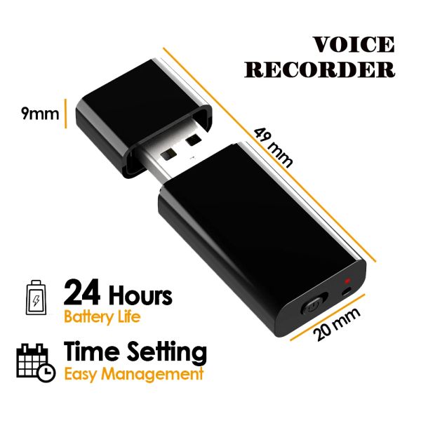 Recorder HNSAT Mini USB Audio Recorder Sprachaktivierung Aufnahme von OneButton -Aufzeichnungsunterstützung 4GB64GB TF -Karte
