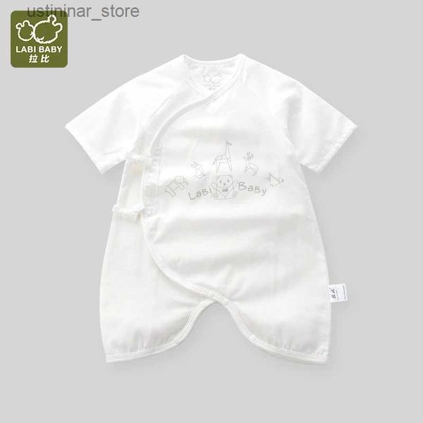 Rompers Baby Pure Cotton Cotton Slant Ablersuit para meninos e meninas Bodysuits de verão para crianças roupas para crianças roupas L47