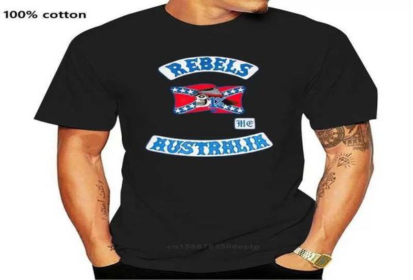 Camisetas masculinas de rebeldes Clube de motocicletas MC Black T-Shirt UniseX3115446