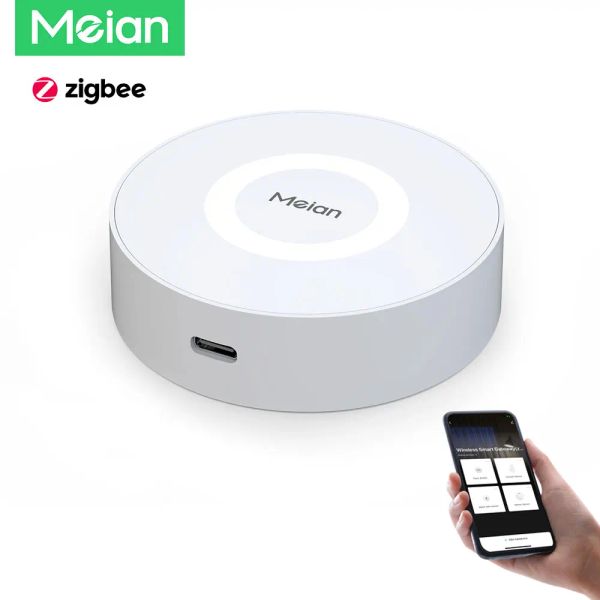 Kits Meian Tuya Smart Gateway Hub Zigbee3.0 Multimode Smart Home WiFi Bluetooth App Wireless Fernbedienung über Tuya/ Smart Life App