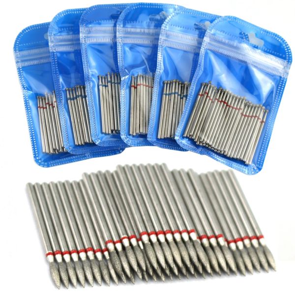 acessórios 50pcs/conjunto cortadores de moagem de diamante Ferrões de bit bit rotery file arquivos de roto de bits de manicure de manicure