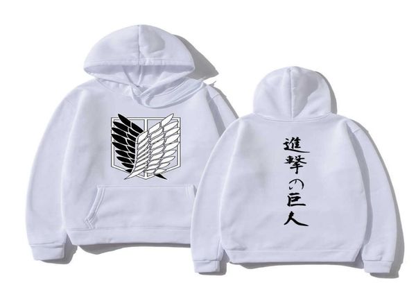 Angriff auf Titan Männer Hoodies Sweatshirts Mode japanische Anime Hoodies Pullovers Tops Shegeki Nein Kyojin Unisex Kapuzenkleidung x064951380