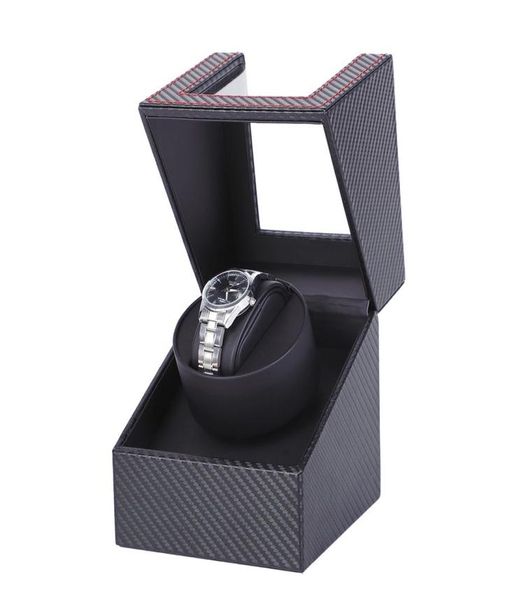 Karbon Motor Shaker Watch Winder Tutucu Ekran Otomatik Mekanik Saat Sargı Kutusu Takı Otomatik Saat Euusukau 2020 CX1722451