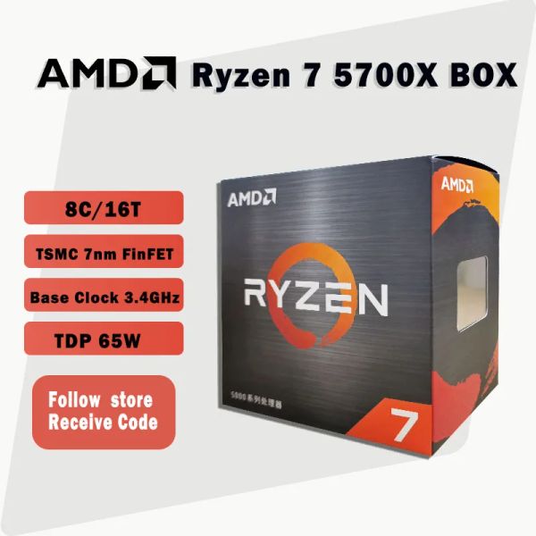 CPUS Новый AMD Ryzen 7 5700x R7 5700x 3,4 ГГц 8 Core 16 Tread 65W CPU Процессор L3 = 32M 10000000000926 AM4 SOCKET NO FAN