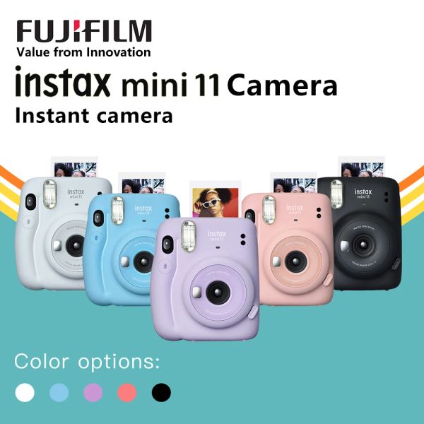 Çantalar Orijinal Fujifilm Fuji Instax Mini 11 Anında Film Fotoğraf Kamera Filmleri Stok Vintage Kamera Mini11