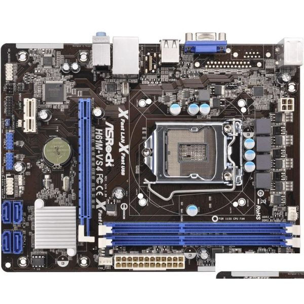 Schede madri utilizzate al 100% scheda madre originale per Asrock H61M-VS4 LGA 1155 DDR3 RAM 16G Graphics integrato Motherboardboards DR DHNPJ