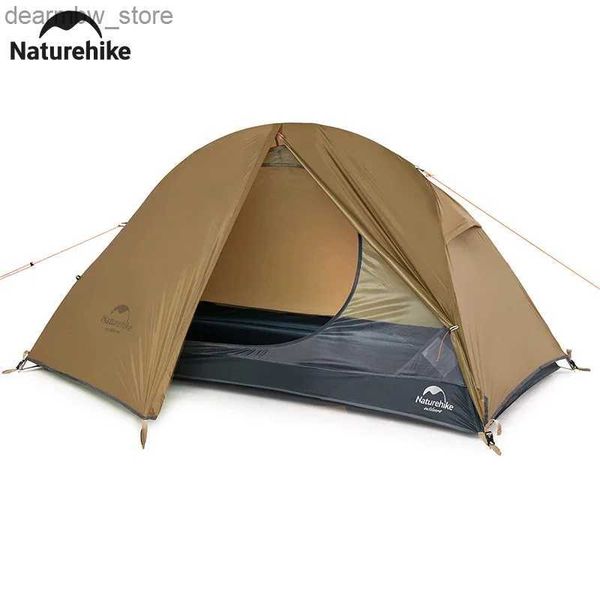 Палатки и укрытие Naturehike Camping Tent 1 человек сверхлегкий водонепроницаемый велосипедный палаток 3 сезон сезон на открытом воздушном туристическом туристическом туристическом палатке палатка для пешеходных туристических палаток Tent L48