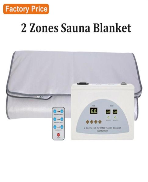 Abschleife Sauna -Decke für heimische und persönliche Verwendung in den persönlichen Gebrauch tragbarer 2 Zonen beheizter Mattenkörper Shaper Warm Wrap Sweat Anzug hilft Rela9861271