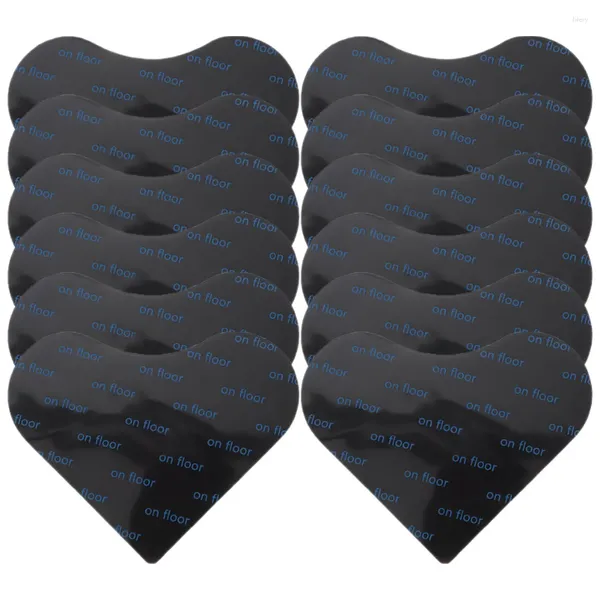 Badmatten 12 Stcs -Side Tape Herz Teppich Aufkleber Nicht -Slipte -Teppich -Ecke Küchenteppiche Pad Aufkleber Gummi -Matte