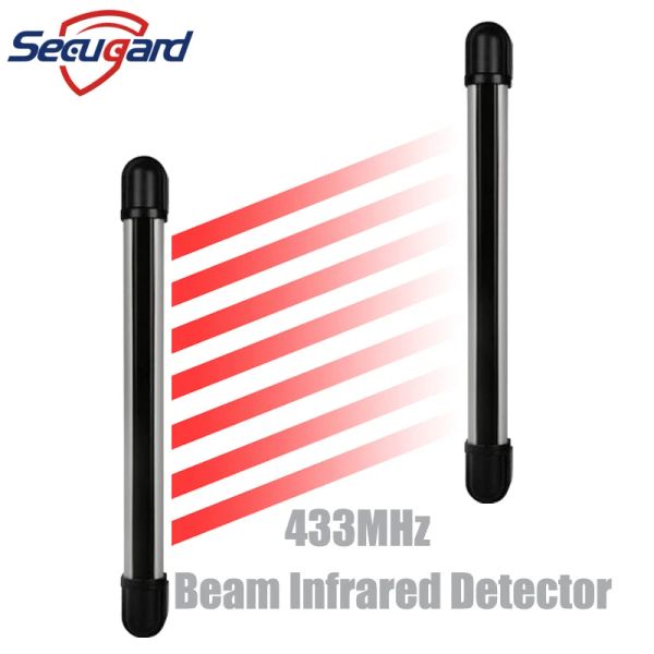 Detector 433MHz Detector infravermelho de feixe com fio / sensor de movimento sem fio Detectores PIR Outdoor para Sistema de Alarme de Segurança de Ladrões em casa