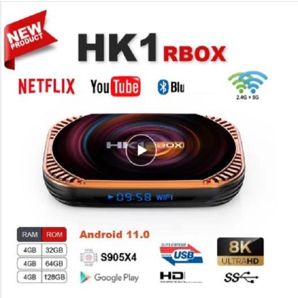 HK1 X4 Android 110 Amlogic S905x4 Smart -TV -Box 8K 4G 32 64128GB 3D WIFI 24G5G Support Google Player Y0UTUB NetLFL1X3366425