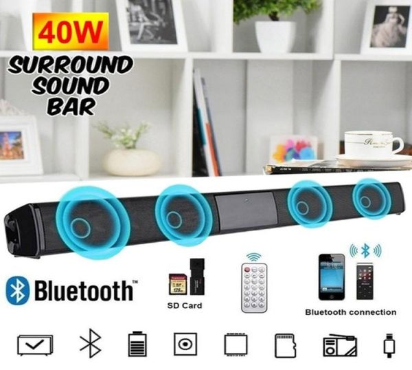 Wireless Bluetooth Soundbar HiFi Stereo -Lautsprecher Heimkino TV starker Bass -Sound -Bar Subwoofer ohne Fernbedienung 8005455