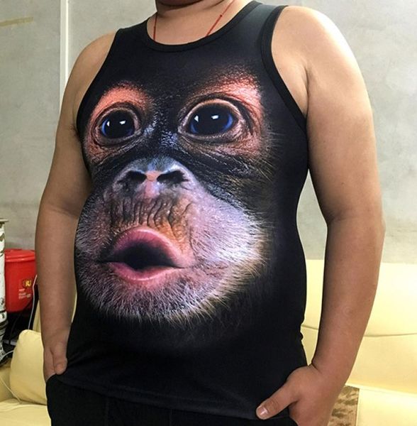 Magliette divertenti gorilla nuove magliette orangutan uomo di moda scimmia divertenti camicie animali 3d magle tops tops boys maschile 3d print fz81421458071