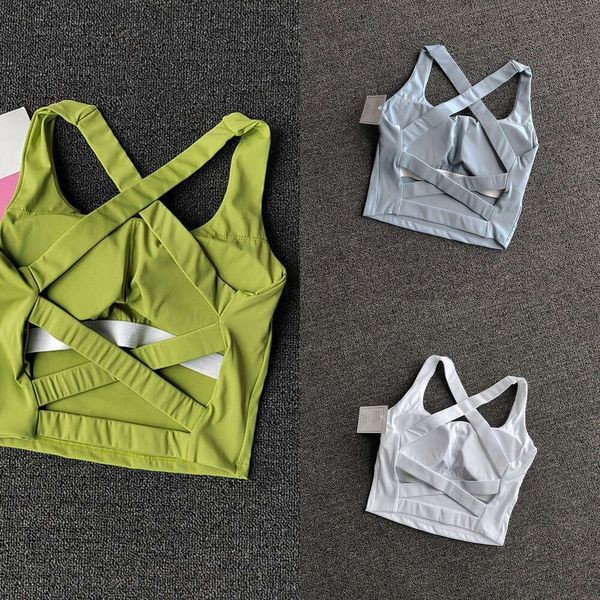 2024 Lu lu Yoga Bra Sports Top Push Up Up Fiess Bra Roupa Esporte Tops Sport para Mulheres Coleta de Runção Bralette Use Colete de Lemão Feminino Tops de Verão S Lette S