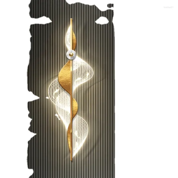 Wandlampe High-End-Dekorationsgemälde Wohnzimmer TV Hintergrund Hintergrund Gitter Malerei am Bett kreativ hängen