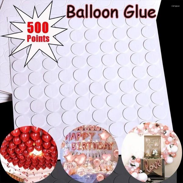 Party -Dekoration 500 Punkte/Set Luftballons Anhang Kleber Geburtstag Hochzeit DIY Decor Dot Ballon Aufkleber