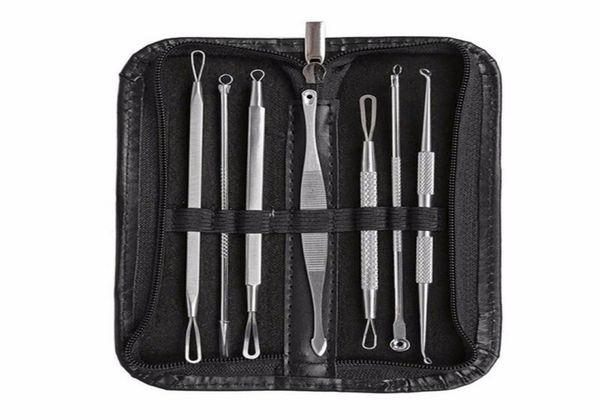 7pcs Blackhead Acne Pimple Blemish Extractor Extractor Kit Set7780292