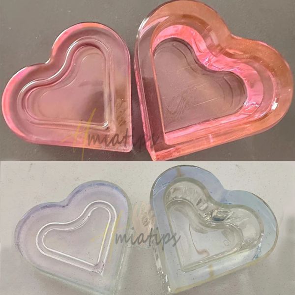 Flüssigkeiten neuer rosa Herznagel Monomer Flüssig Dappenschale mit Kappe für Acrylpulverkristallschüsselschalenhalter -Behälter Maniküre auch