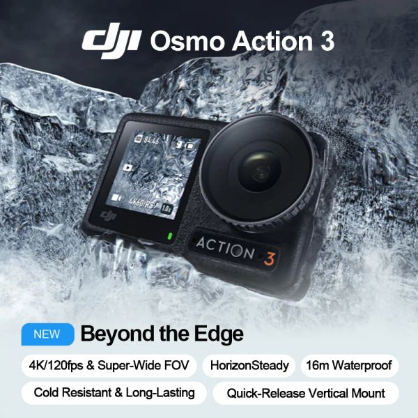 Гимбал DJI Osmo Action 3 Новейшая холодная стойкая прочная камера максимум 160 мин.