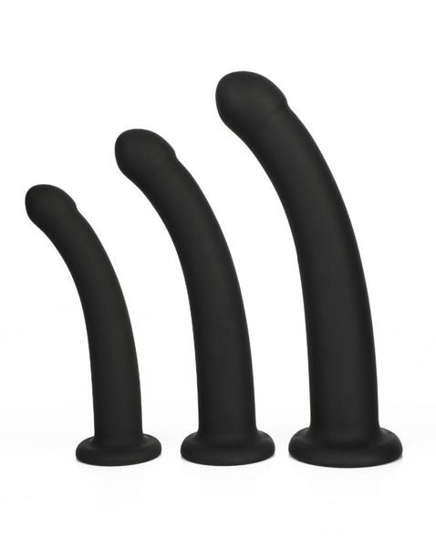 Silicone liscio Real Penis reale Penis anale Plugprostate Massager Plug del sedere anale Vagina Erotico Sex Toy Masturbation for Woman for Men Y4099784