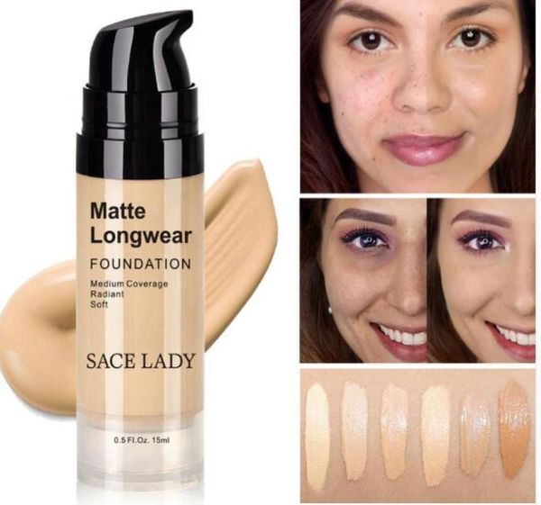 Face Foundation Creme Maquiagem Profissional Facil Facial Compêmea Líquida Marca à prova d'água Natural Cosmetic8480321