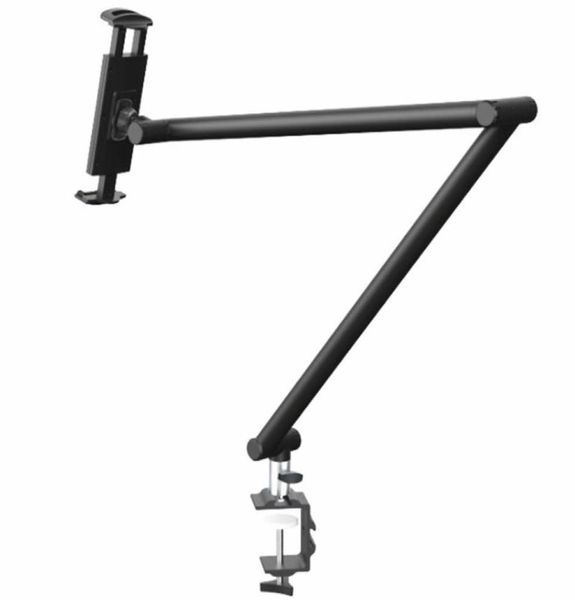 Suporte de comprimido de braço comprido suporte de telefone de alumínio ajustável carregando até 3 kg de suporte de mesa para iPad Pro 4129 2204015704302