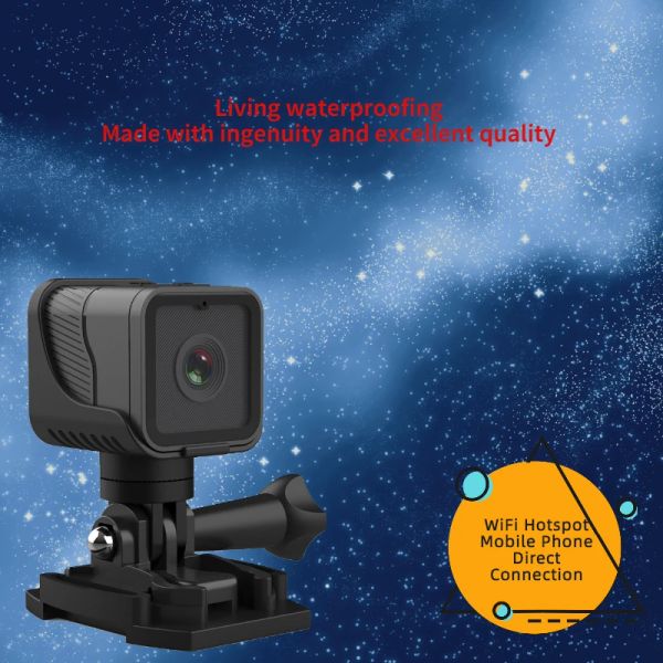 Telecamere Screen per la fotocamera mobile HD WiFi Mini HD 1080p Sports Camera Sports Camera wireless Sports DV Wireless Video Monitoraggio Video